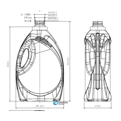 Kunststoffformen HDPE-Blasform Waschmittelflasche Blasformen Form aus hochdichtem Polyethylen Waschmittelform